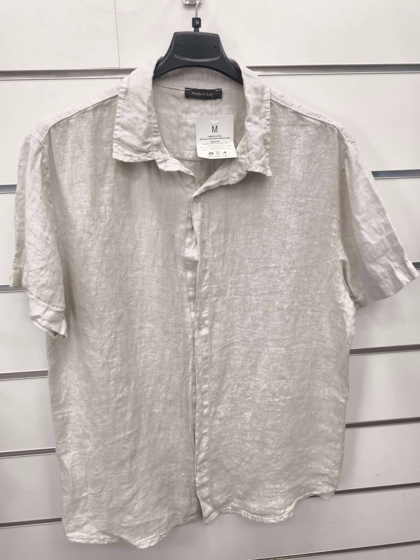 pánská lněná košile „Pure Linen“ krátký rukáv