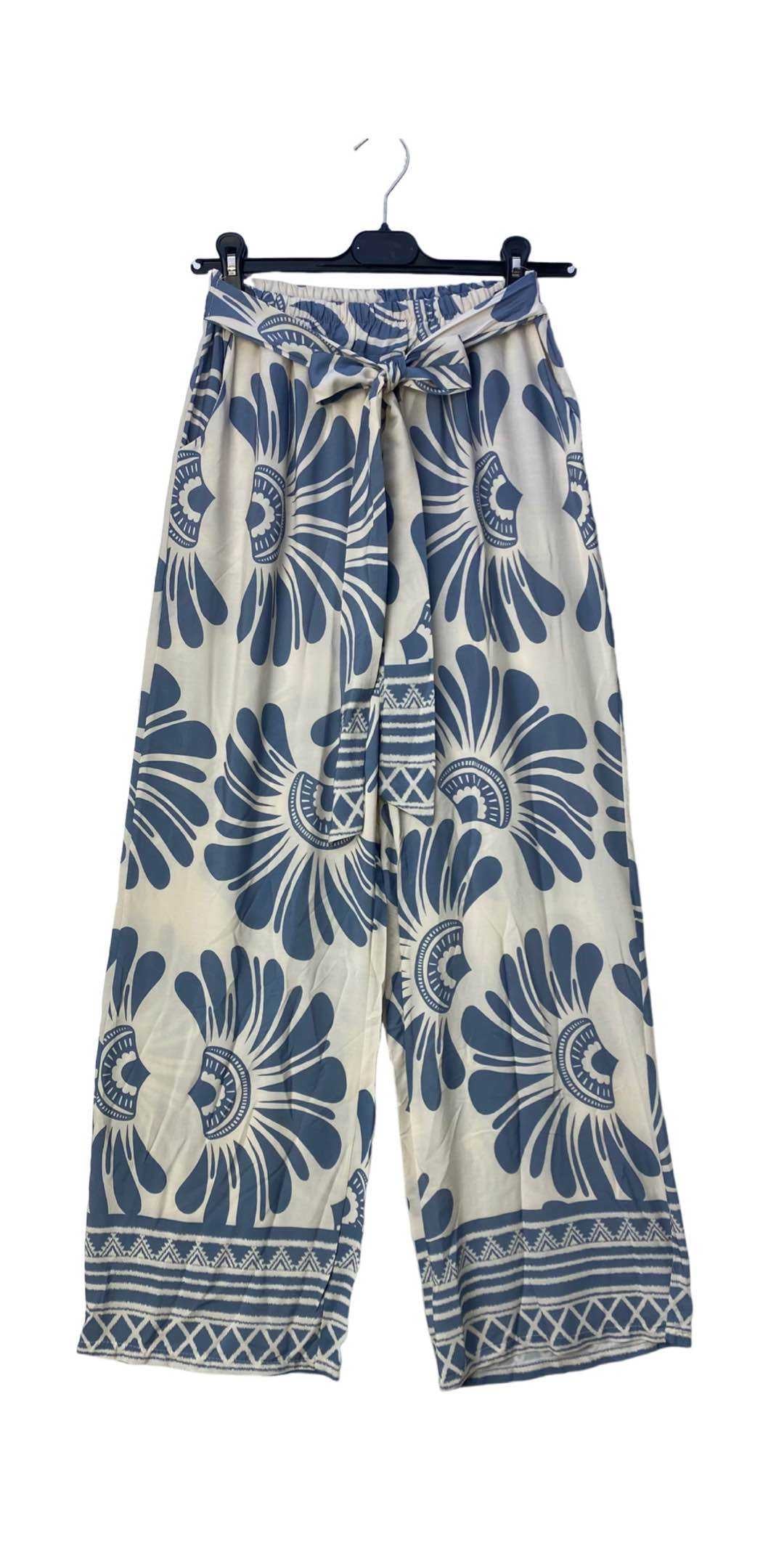 Dámské viskózové kalhoty „Boho Flower“ s exotickým potiskem