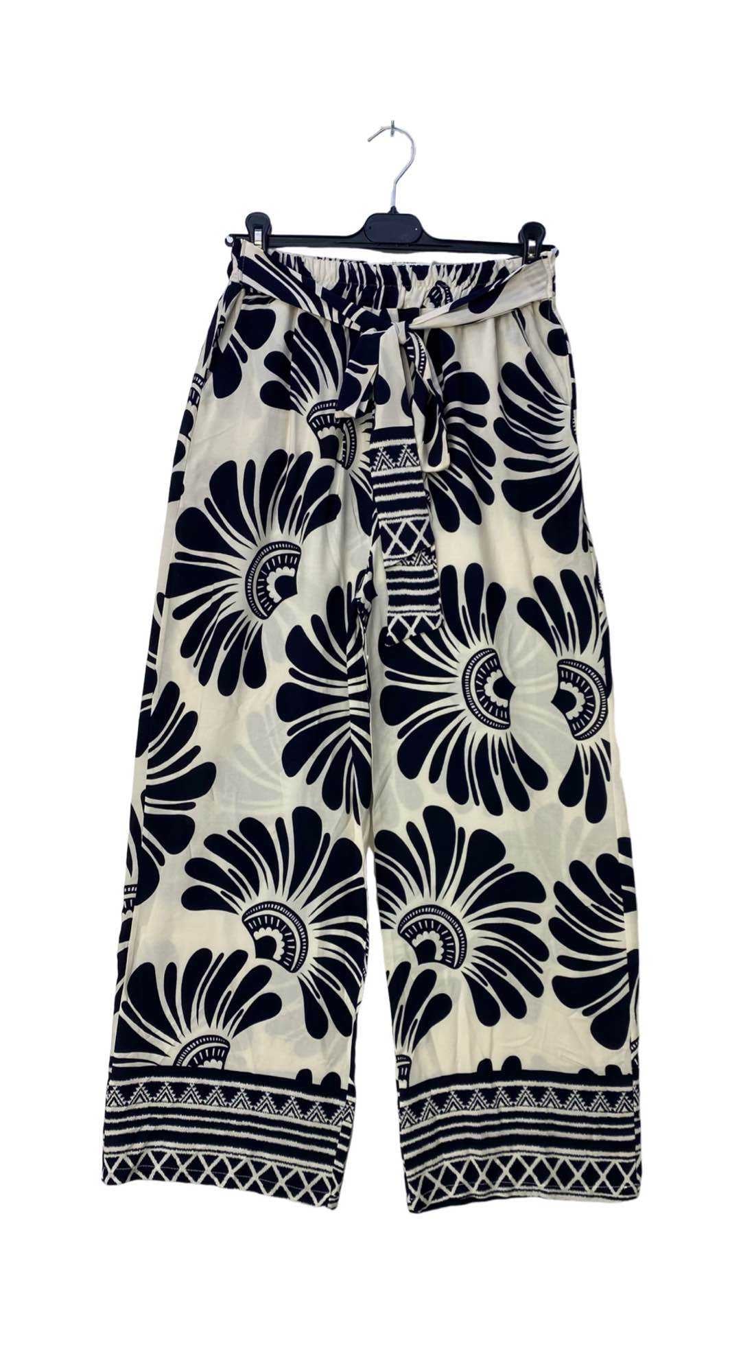 Dámské viskózové kalhoty „Boho Flower“ s exotickým potiskem
