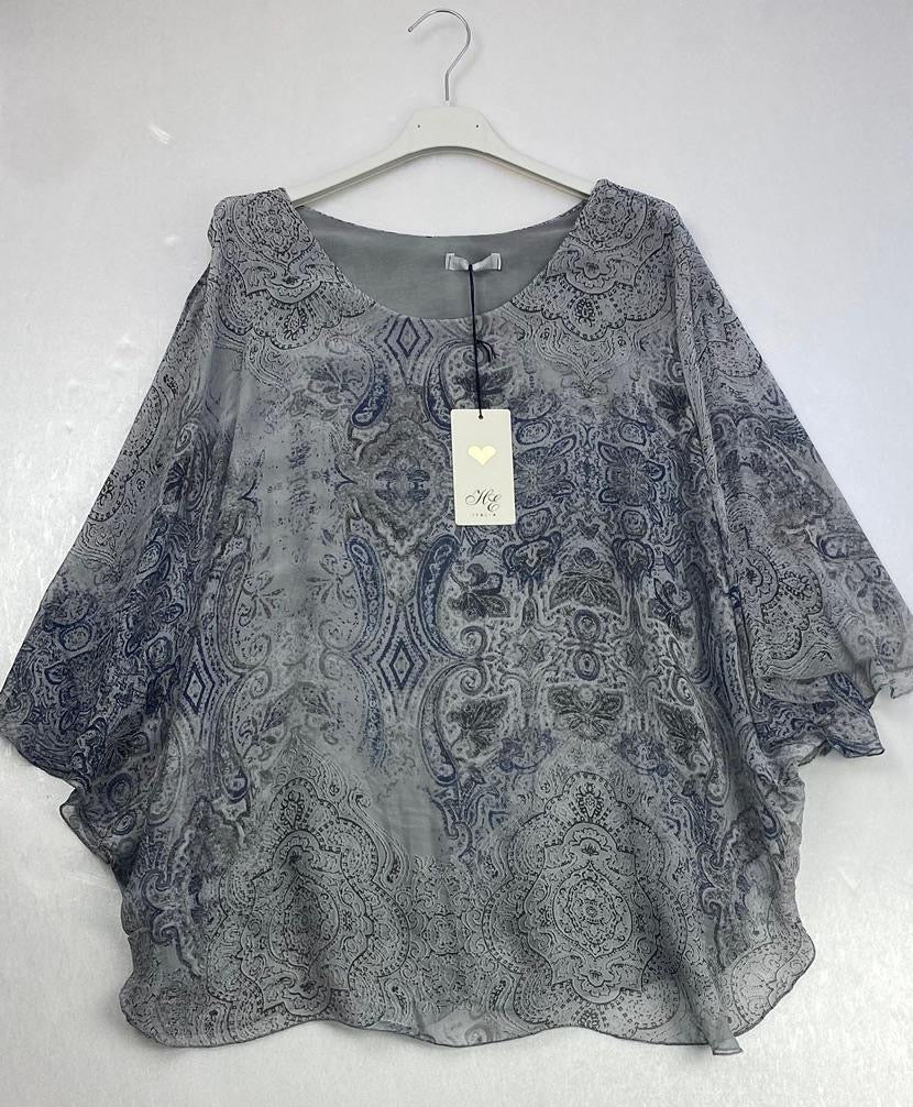 Hedvábná halenka „Boho Breeze“