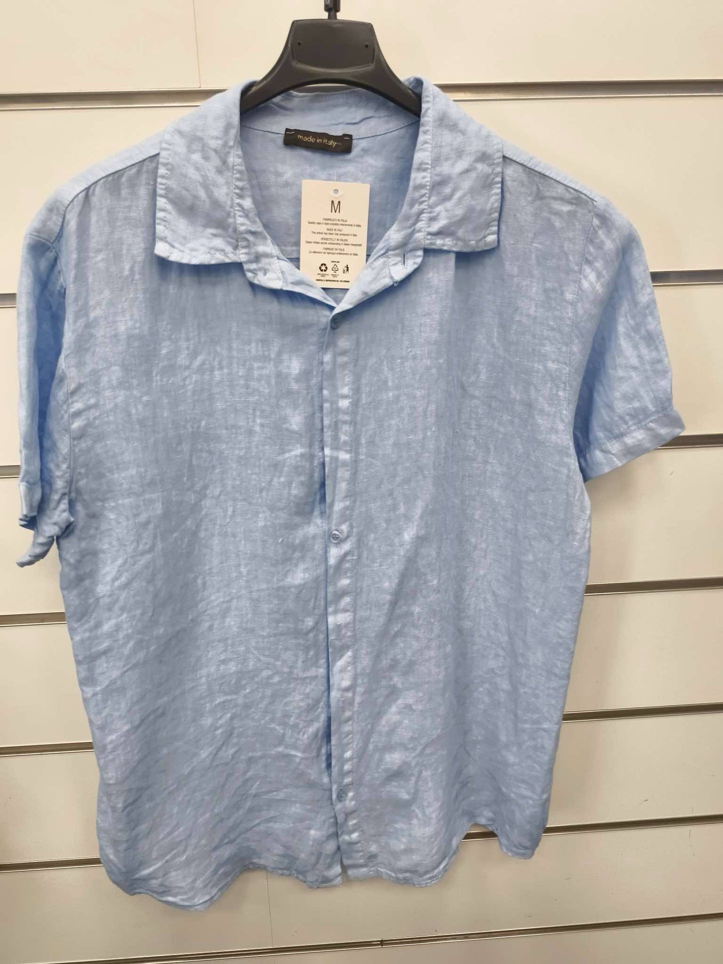pánská lněná košile „Pure Linen“ krátký rukáv